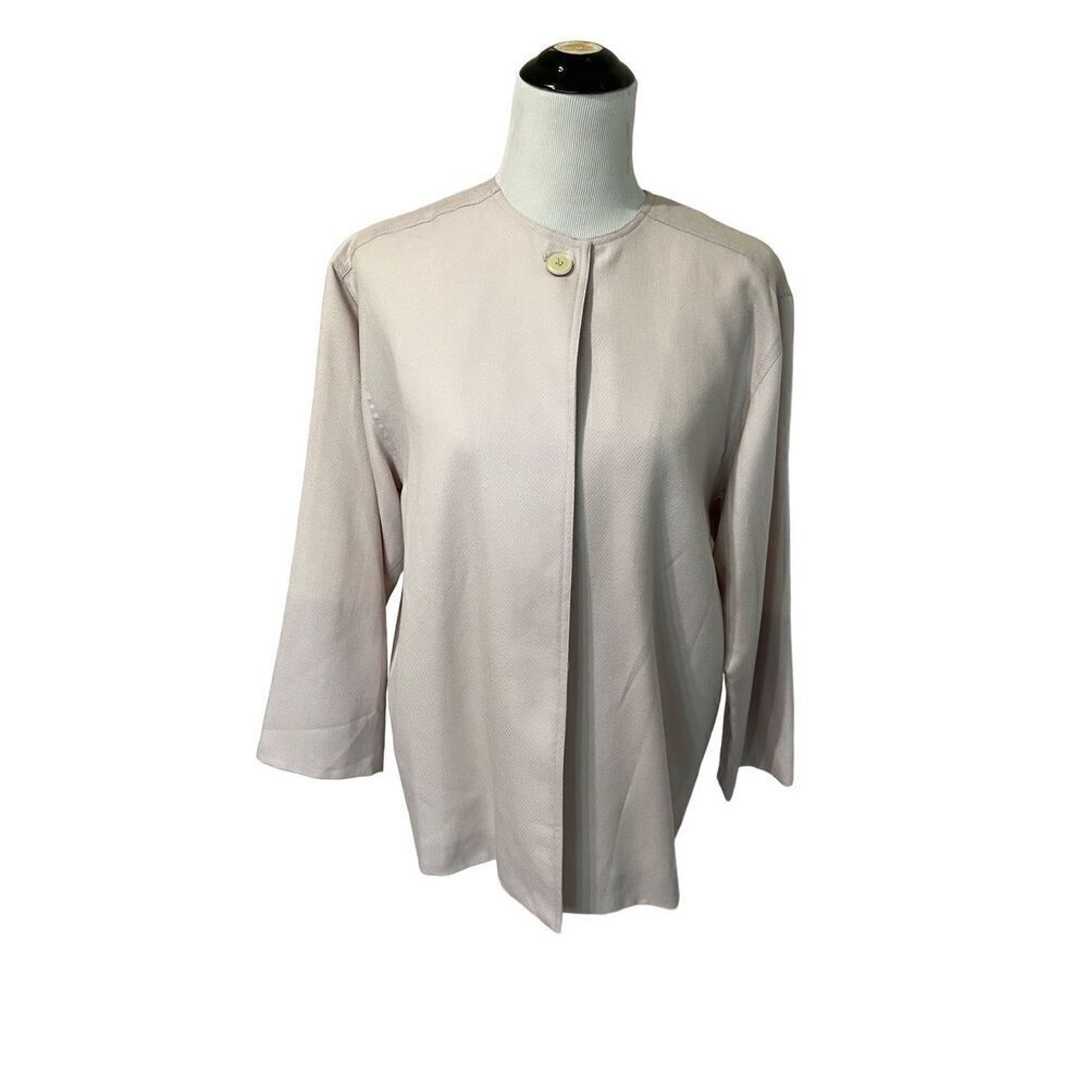 Geoffrey Beene NWT light pink wool cardigan coat oversized size 6